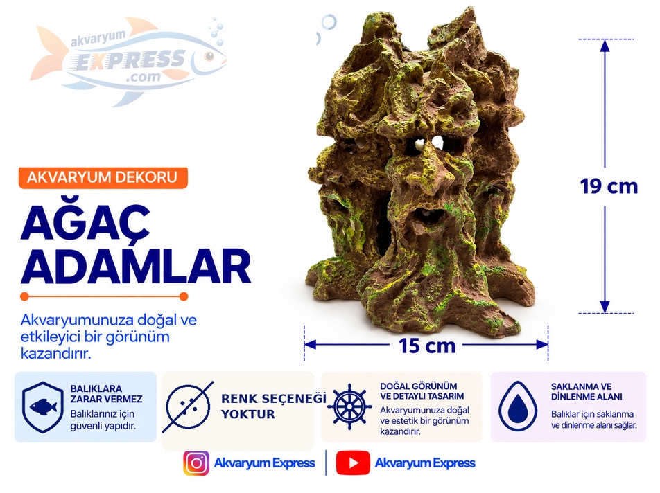 AĞAÇ ADAMLAR AKVARYUM DEKORU