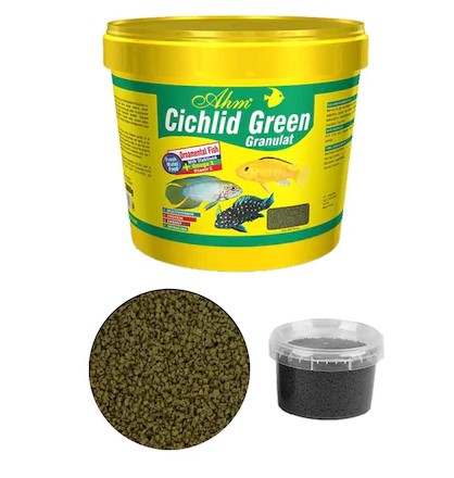 Ahm Cichlid Green Granulat Ciklet Balığı Yemi Bitkisel 3Kg Kova