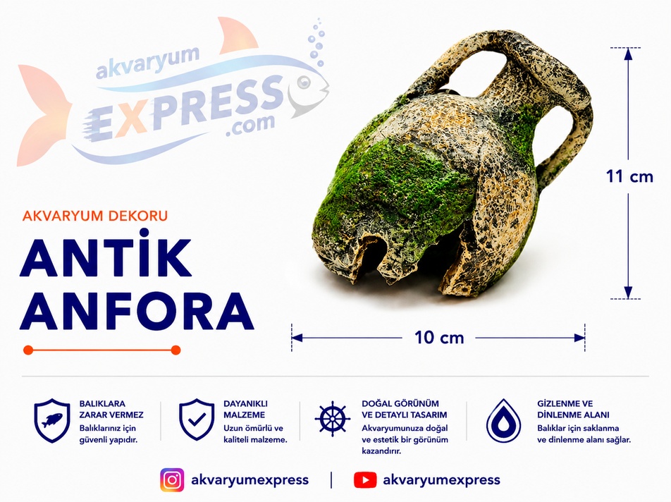 ANTİK ANFORA AKVARYUM DEKORU