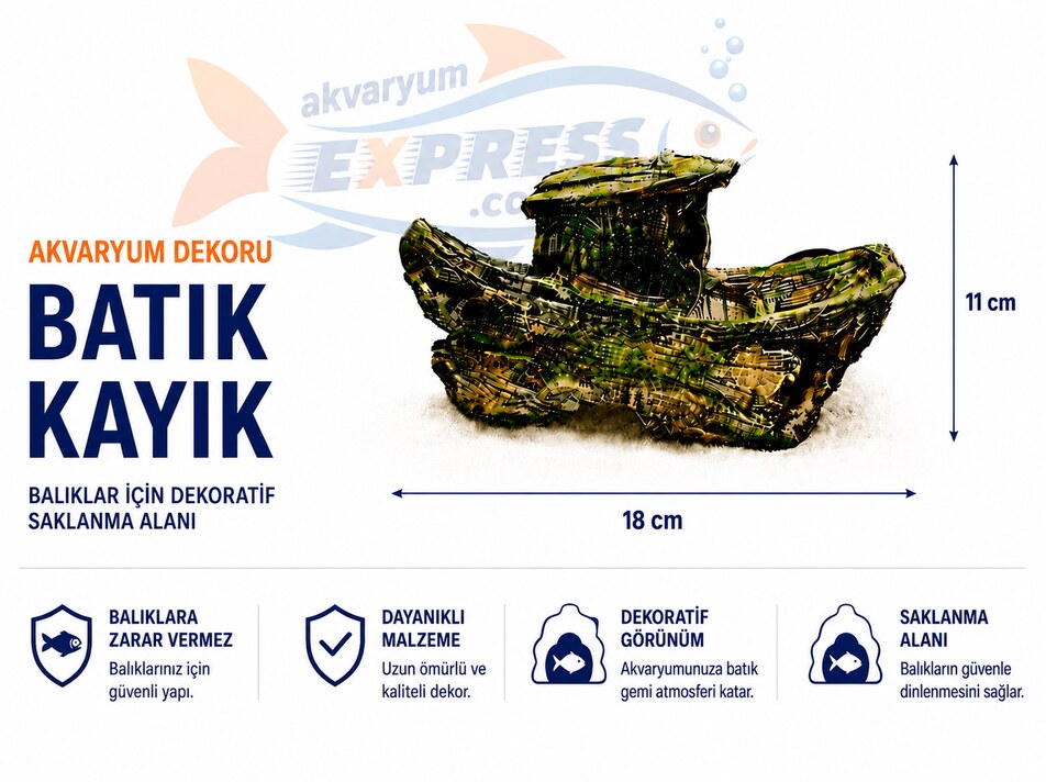 BATIK KAYIK AKVARYUM DEKORU