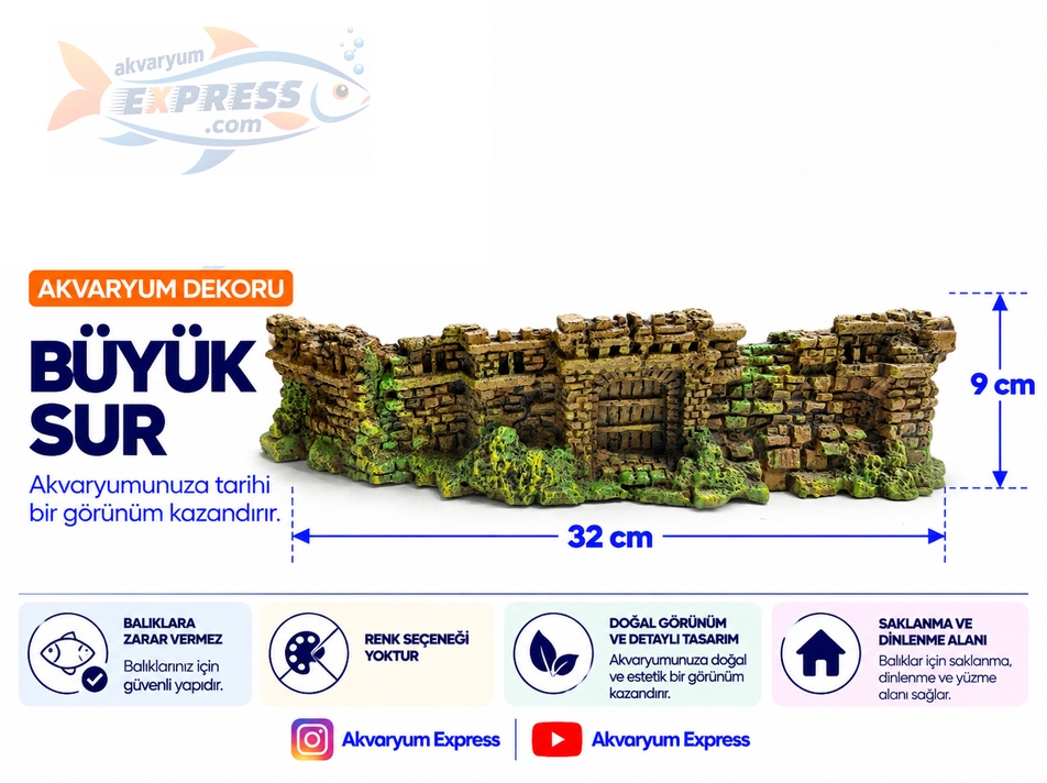 BÜYÜK SUR AKVARYUM DEKORU