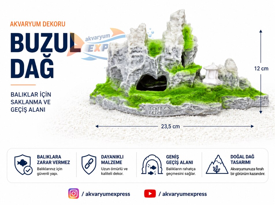 BUZUL DAĞ AKVARYUM DEKORU ÖZEL TASARIM