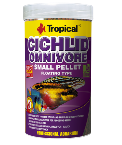 Cichlid Omnivore Small Pellet 250ml 90gr Ciklet Batmayan Yem