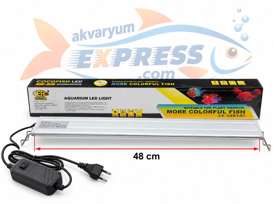 COCO 15W AKVARYUM LED AYDINLATMA 53-65 CM AKVARYUMLAR İÇİN
