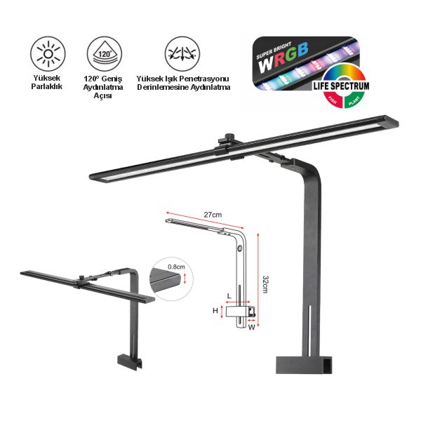 COCO 20W ASKI AYAKLI LED AKVARYUM AYDINLATMA 60-70 CM AKVARYUMLAR İÇİN