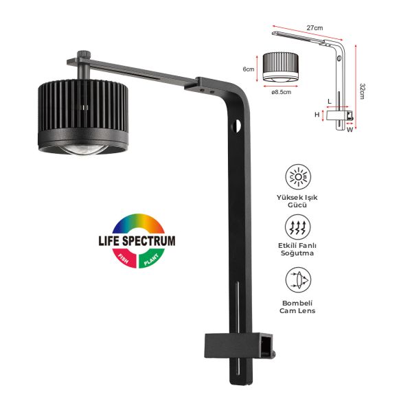 COCO 28W ASKI TİP LED AKVARYUM AYDINLATMA 85X60 MM