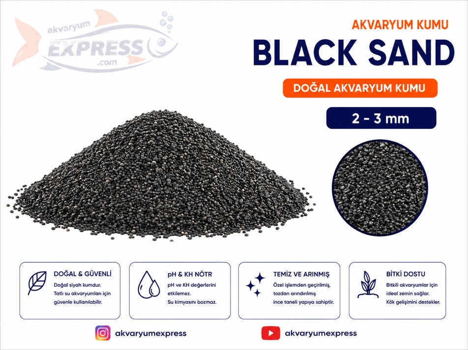 CRYSTL PRO BAZALT BİTKİ KUMU SİYAH 1kg