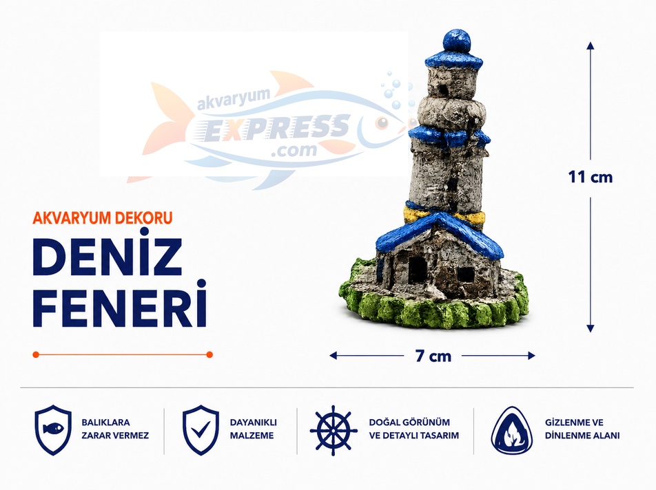 DENİZ FENERİ NO1 AKVARYUM DEKORU