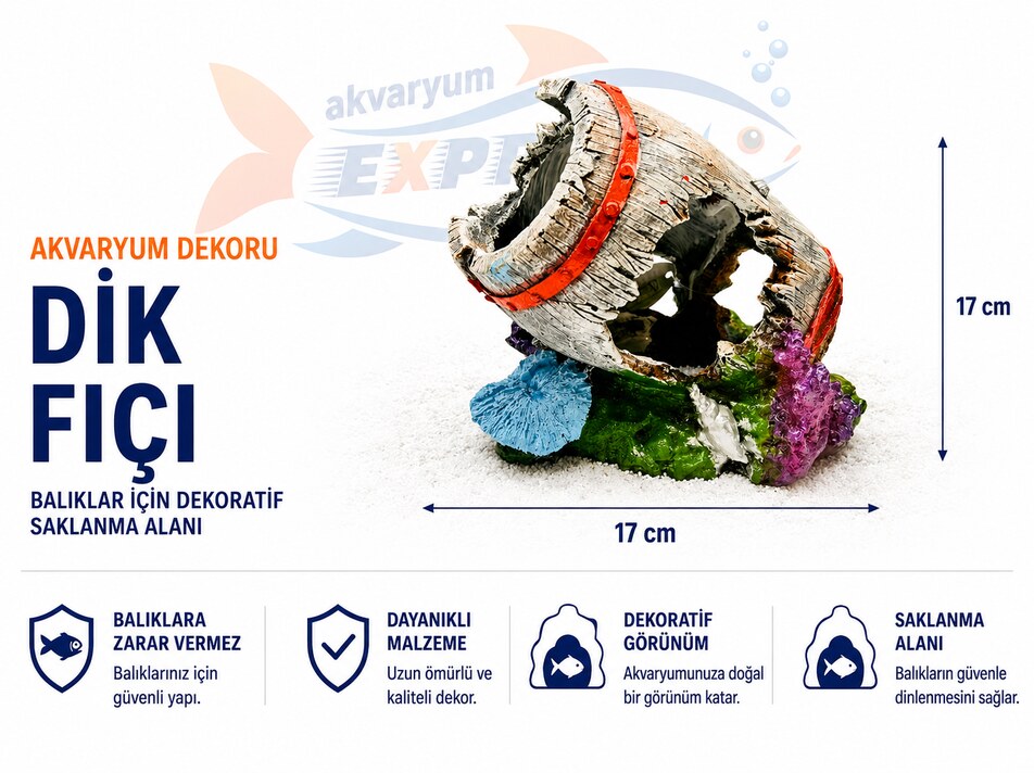 DİK FIÇI BÜYÜK AKVARYUM DEKORU