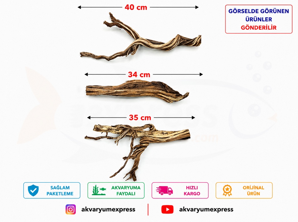 DOĞAL DEKORATİF RİBBED WOOD YATİ AKVARYUM DEKORU