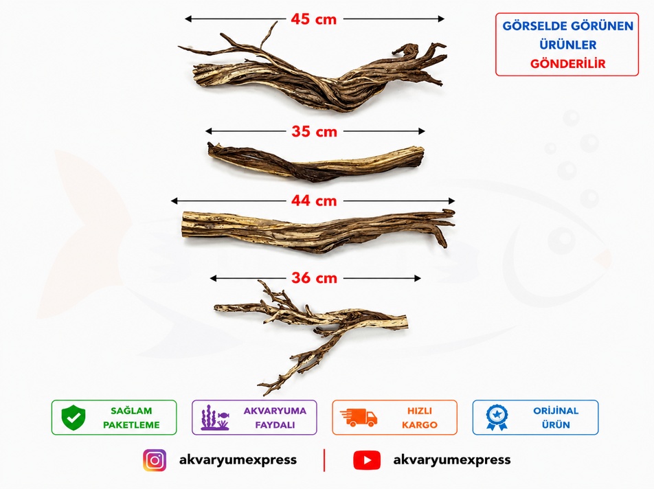 DOĞAL DEKORATİF RİBBED WOOD YATİ AKVARYUM DEKORU