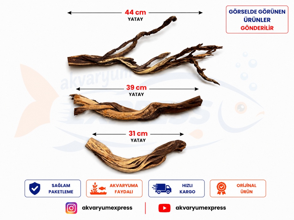 DOĞAL DEKORATİF RİBBED WOOD YATİ AKVARYUM DEKORU