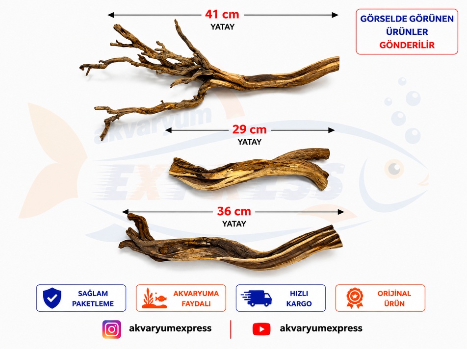 DOĞAL DEKORATİF RİBBED WOOD YATİ AKVARYUM DEKORU
