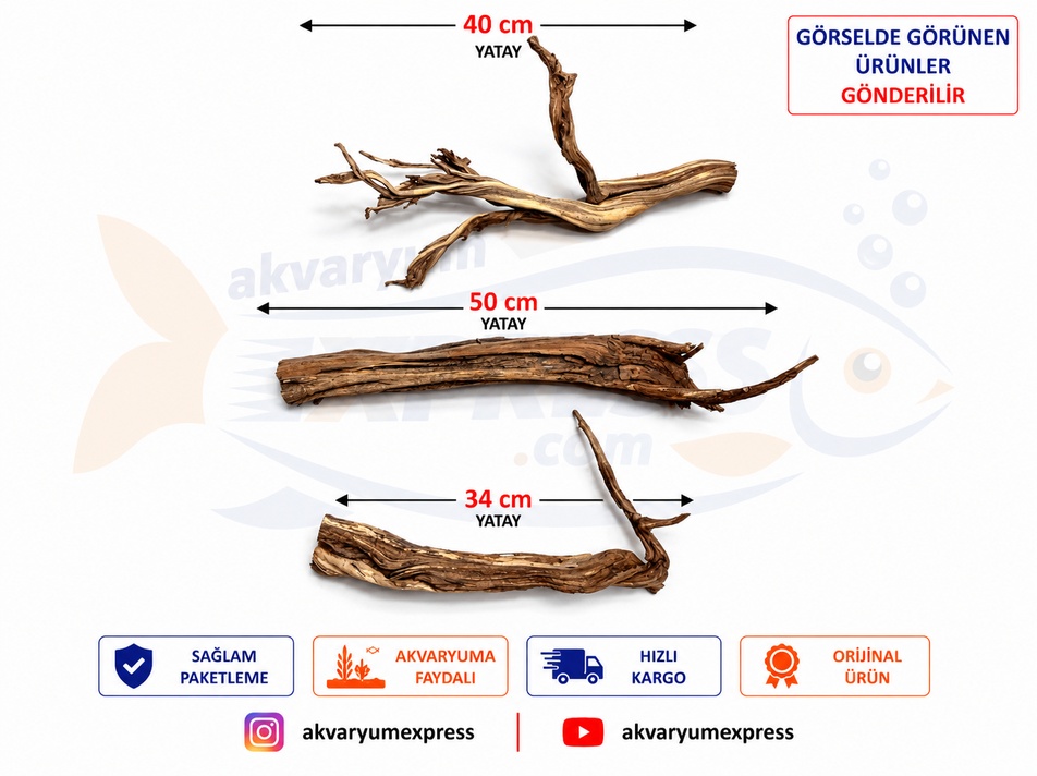 DOĞAL DEKORATİF RİBBED WOOD YATİ AKVARYUM DEKORU