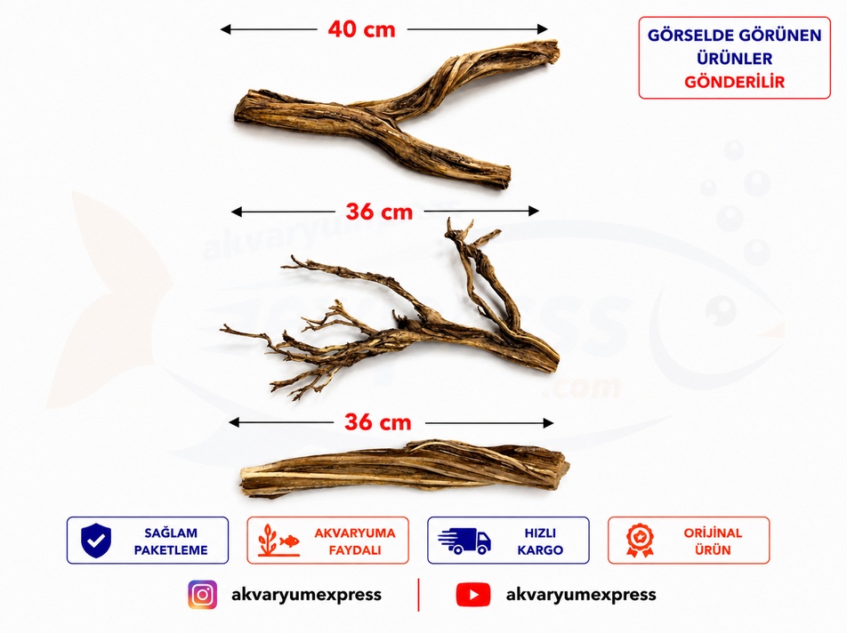 DOĞAL DEKORATİF RİBBED WOOD YATİ AKVARYUM DEKORU