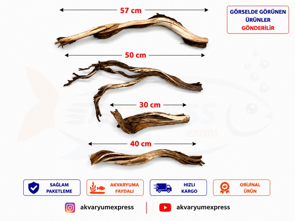 DOĞAL DEKORATİF RİBBED WOOD YATİ AKVARYUM DEKORU