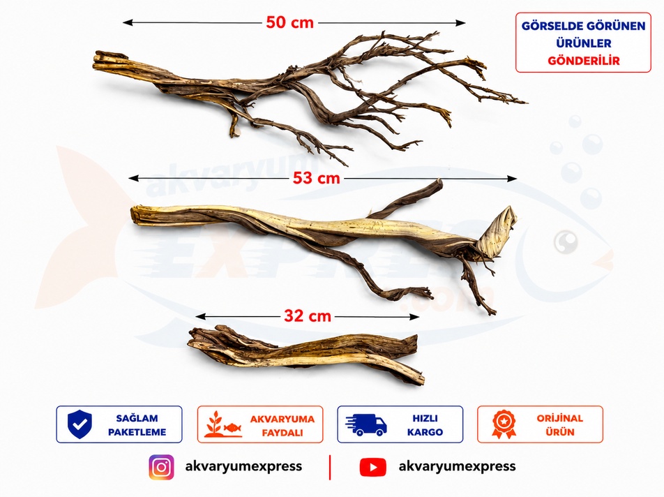 DOĞAL DEKORATİF RİBBED WOOD YATİ AKVARYUM DEKORU