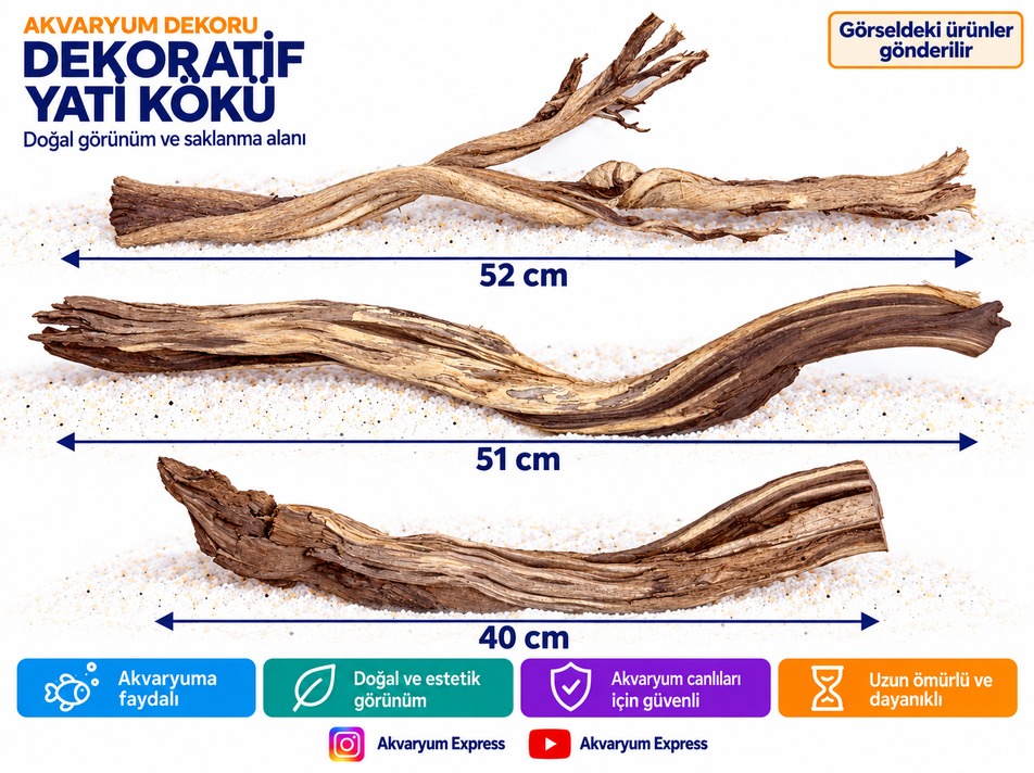 DOĞAL DEKORATİF RİBBED WOOD YATİ AKVARYUM DEKORU