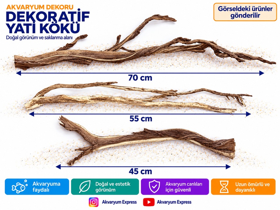DOĞAL DEKORATİF RİBBED WOOD YATİ AKVARYUM DEKORU