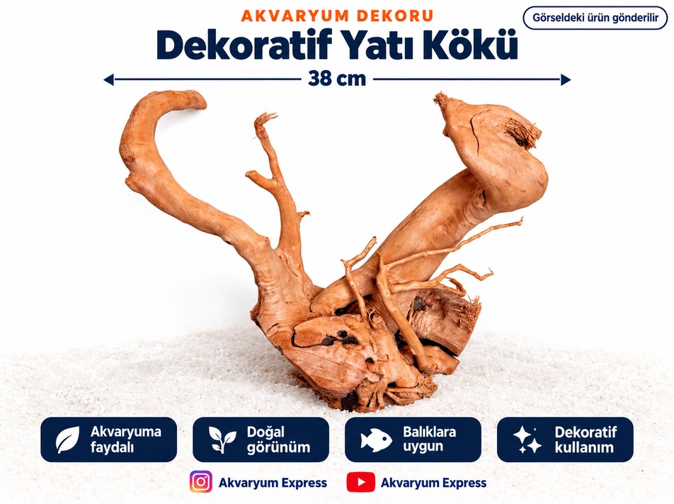 DOĞAL DEKORATİF YATİ KÖKÜ AKVARYUM DEKORU