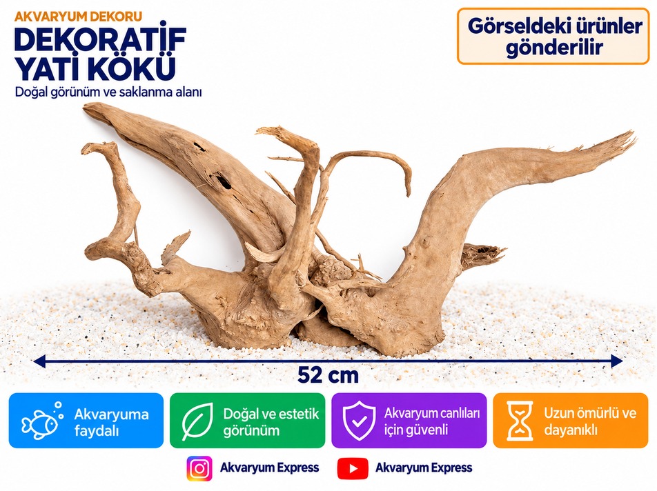DOĞAL DEKORATİF YATİ KÖKÜ AKVARYUM DEKORU