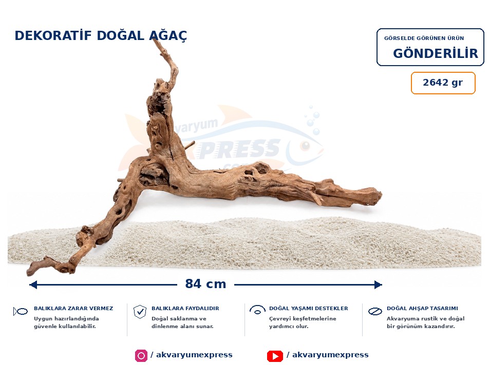 DOĞAL DEKORATİF YATİ KÖKÜ AKVARYUM DEKORU AĞIR KİNG