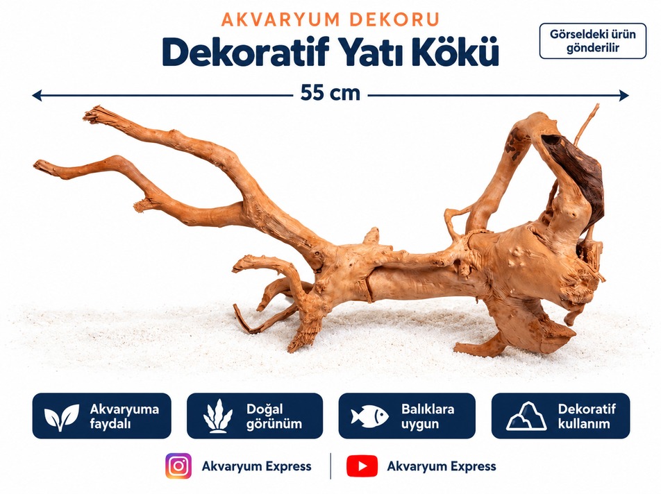DOĞAL DEKORATİF YATİ KÖKÜ AKVARYUM DEKORU EFEKT MODELİ