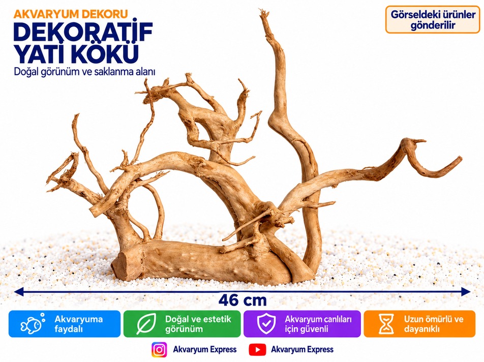 DOĞAL DEKORATİF YATİ KÖKÜ AKVARYUM DEKORU EFEKT MODELİ