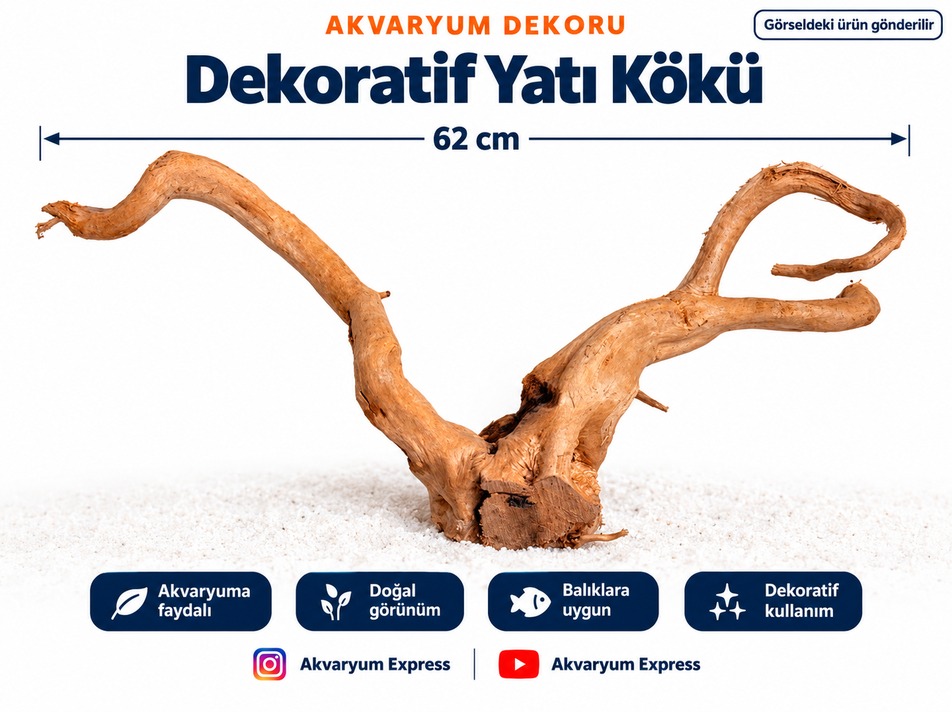 DOĞAL DEKORATİF YATİ KÖKÜ AKVARYUM DEKORU EXPRESS MODEL