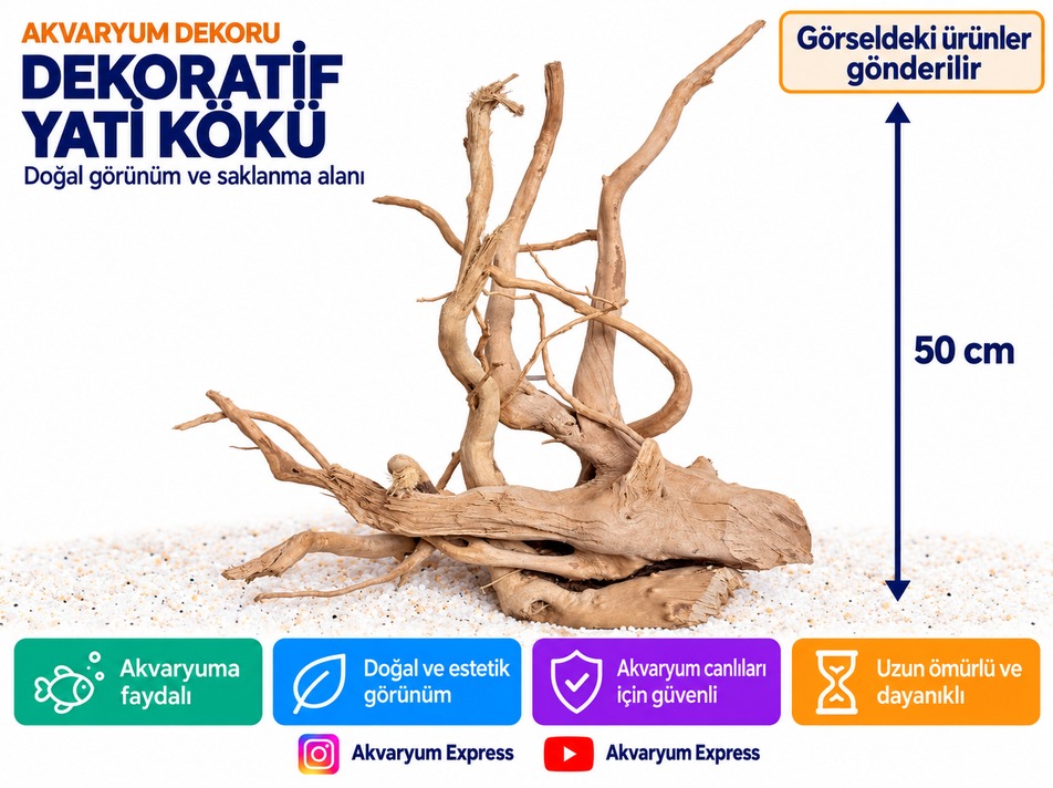 DOĞAL DEKORATİF YATİ KÖKÜ AKVARYUM DEKORU KOZMİK MODEL