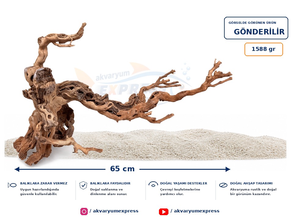 DOĞAL DEKORATİF YATİ KÖKÜ AKVARYUM DEKORU PREMİUM MODEL