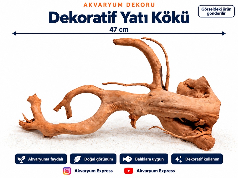 DOĞAL DEKORATİF YATİ KÖKÜ AKVARYUM DEKORU XL MODEL