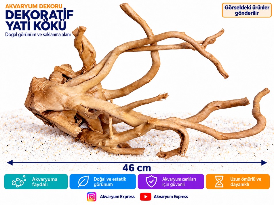 DOĞAL DEKORATİF YATİ KÖKÜ AKVARYUM DEKORU XL MODEL