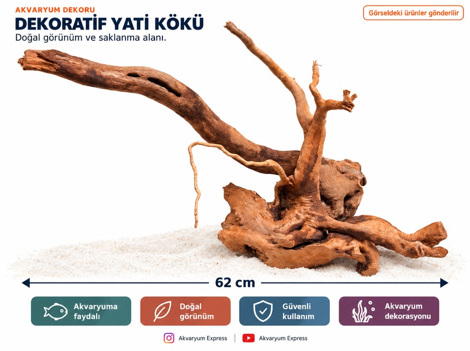 DOĞAL DEKORATİF YATİ KÖKÜ AKVARYUM DEKORU XL MOODEL