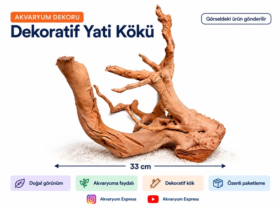 DOĞAL DEKORATİF YATİ KÖKÜ AKVARYUM DEKORU ZAFER MODELİ