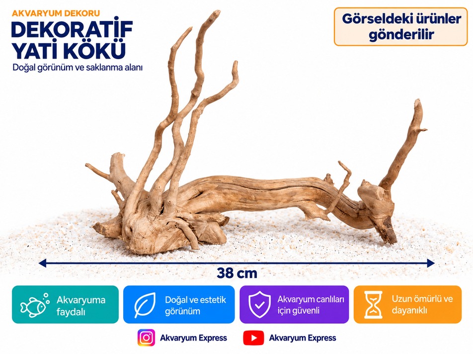 DOĞAL DEKORATİF YATİ KÖKÜ AKVARYUM DEKORU ZAFER MODELİ