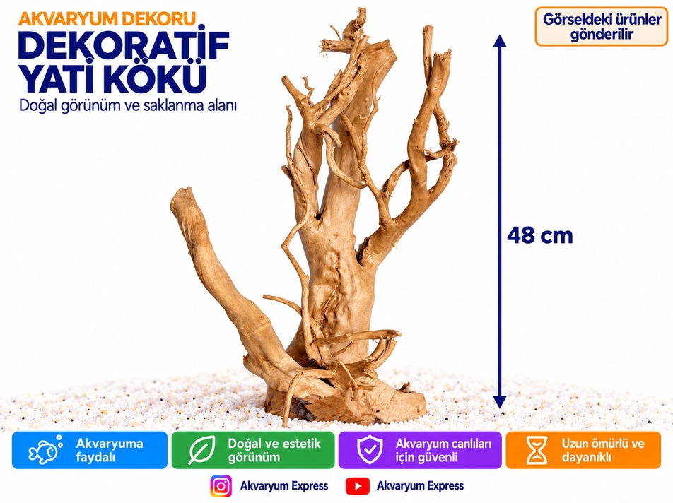 DOĞAL DEKORATİF YATİ KÖKÜ AKVARYUM DEKORU ZİRVE MODELİ