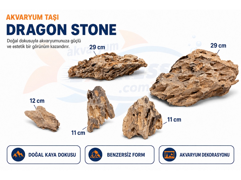 DRAGON STONE DOĞAL DEKORATİF AKVARYUM TAŞI (GÖRSELDEKİ GÖNDERİLİR)
