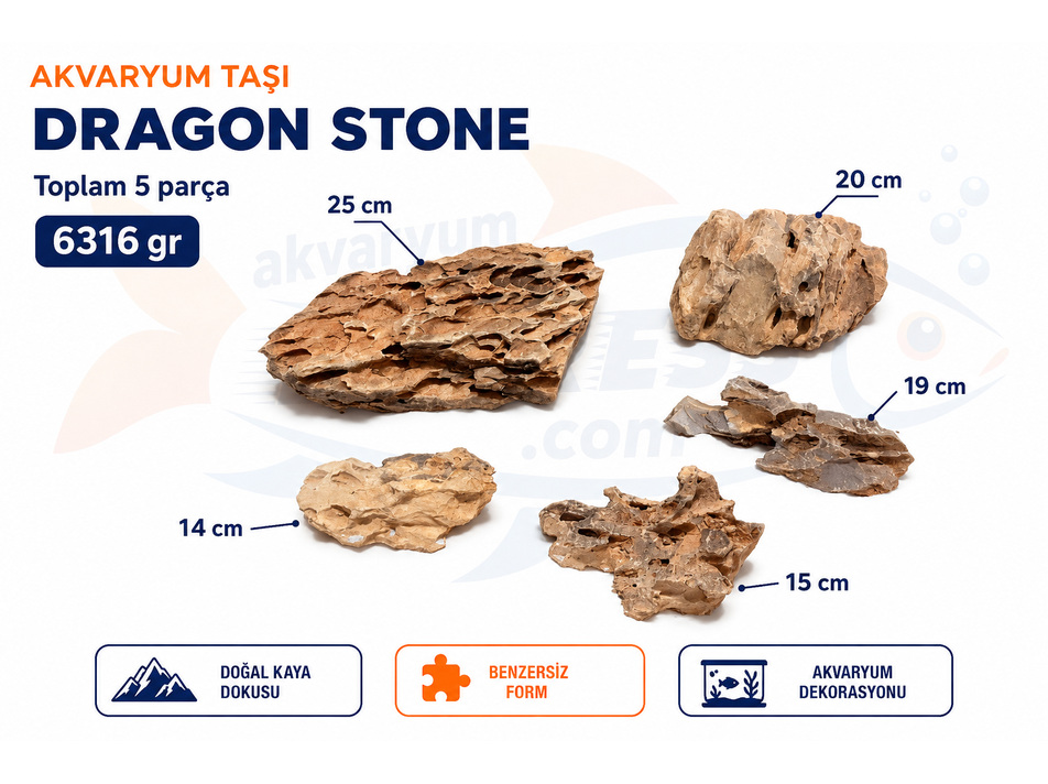 DRAGON STONE DOĞAL DEKORATİF AKVARYUM TAŞI (GÖRSELDEKİ GÖNDERİLİR)