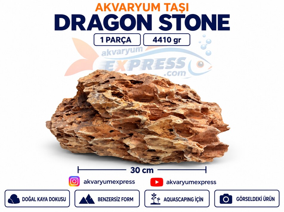 Dragon Stone Doğal Dekoratif Akvaryum Taşı ( görseldeki gönderilir)