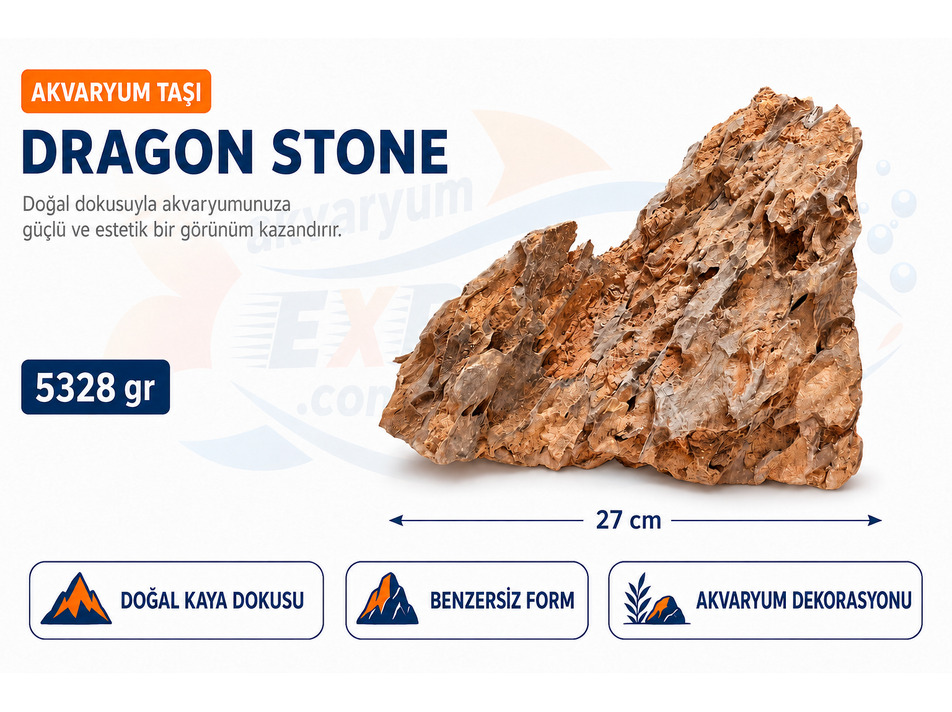 Dragon Stone Doğal Dekoratif Akvaryum Taşı ( görseldeki gönderilir)