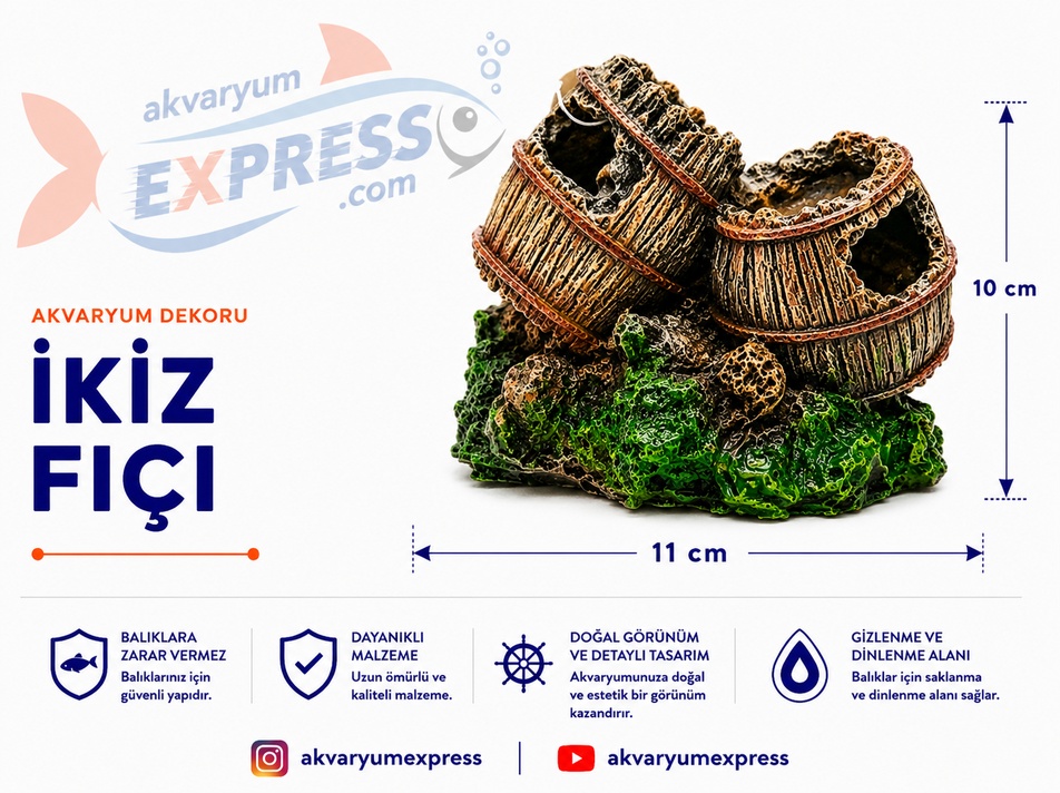İKİZ FIÇI AKVARYUM DEKORU