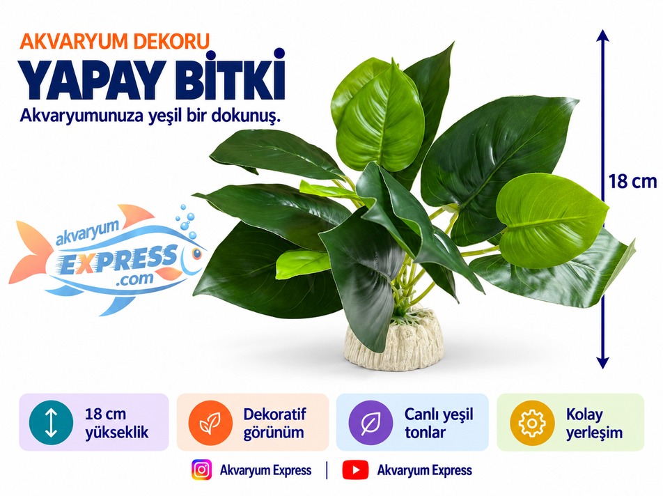 İPEK ANUBİAS YAPAY BİTKİ