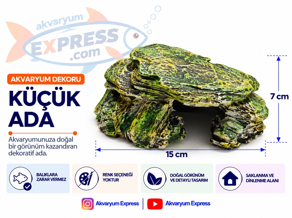 KÜÇÜK ADA AKVARYUM DEKORU