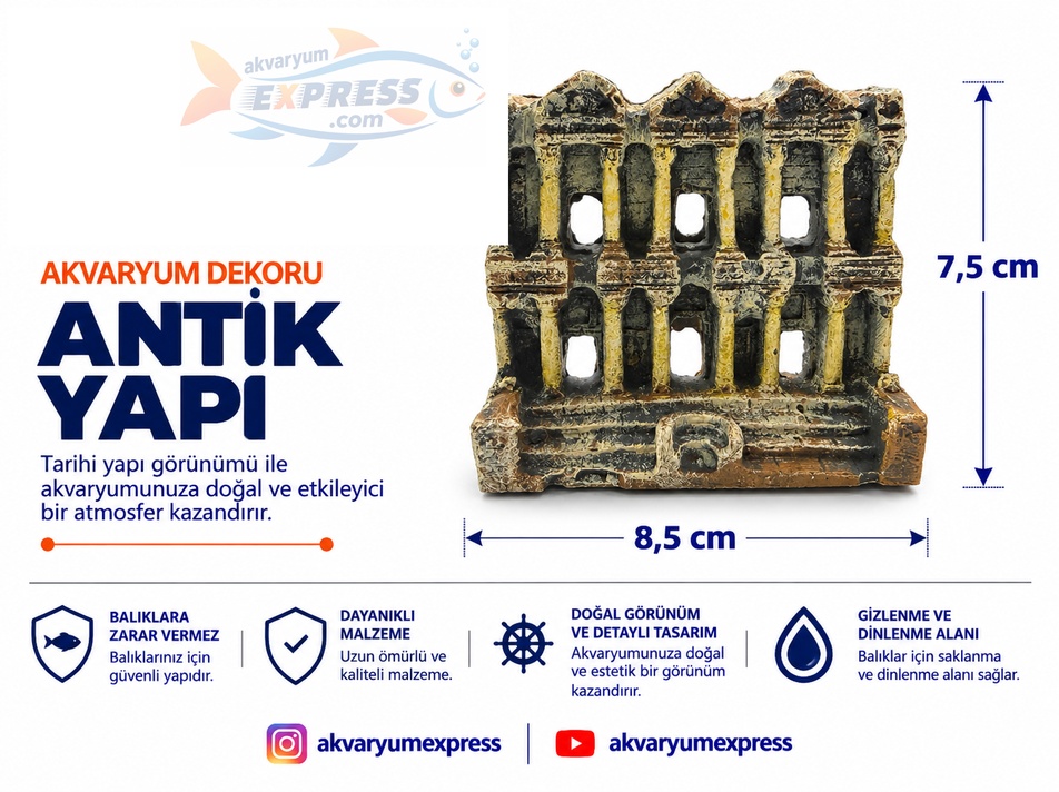 KÜÇÜK SELÇUKLU TAPINAĞI AKVARYUM DEKORU