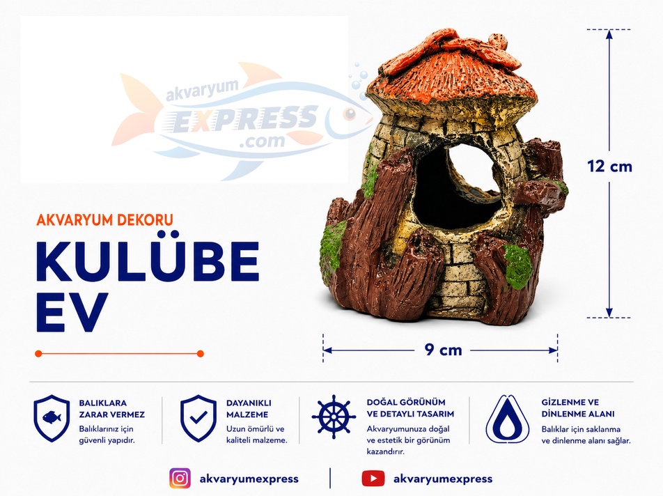 KULUBE EV AKVARYUM DEKORU NO3