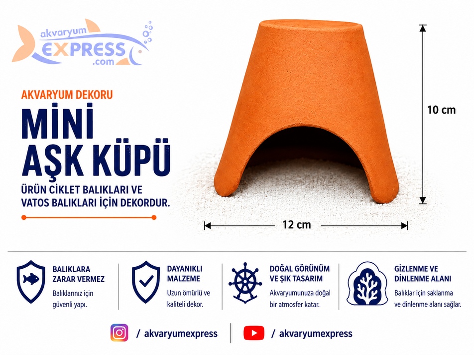 MİNİ AŞK KÜPÜ AKVARYUM DEKORU