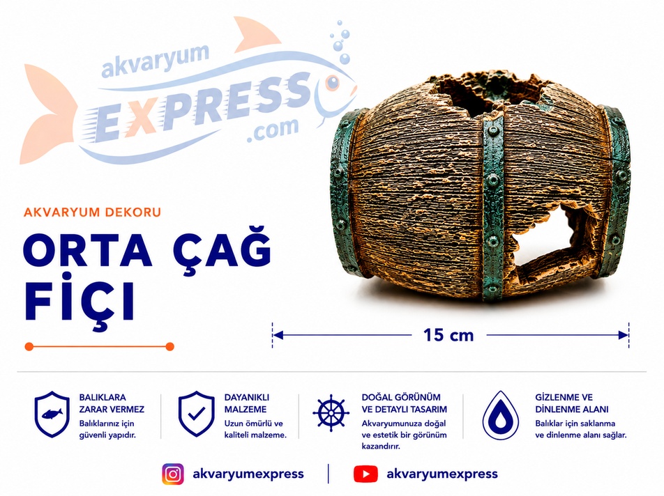 ORTA ÇAĞ FIÇI AKVARYUM DEKORU