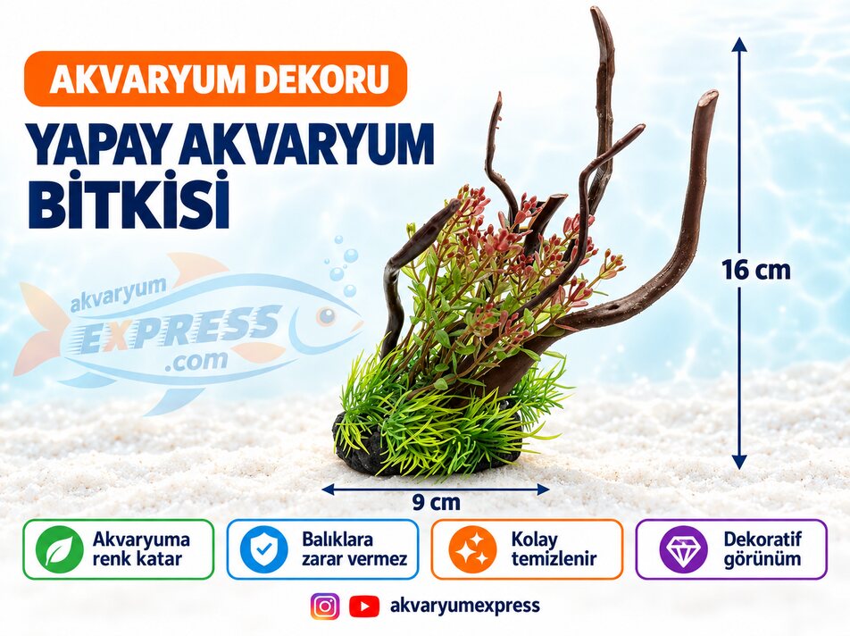 PLASTİK YAPAY BİTKİ DRİFTWOOD PLANT