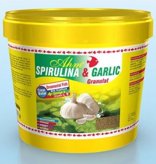 SPRULİNA SARIMSAKLI YEM - Bütün Balıklar İçin 40gr sarmısaklı